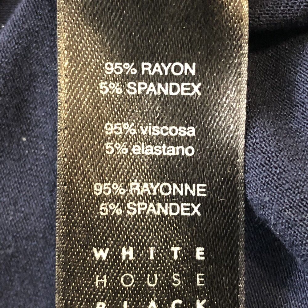 White House Black Market Top Women XS Blue Beige Stripe Layered Tunic Stretch - Picture 4 of 12